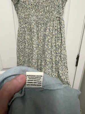 *Sim & Sam Sage Green Smocked Sleeveless Ditsy Floral Maxi Dress thumbnail 4