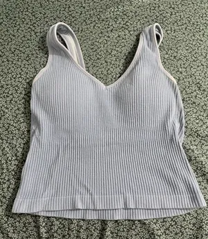 Altar'd State Tank Top Blue Light Ribbed Knit Small thumbnail 1
