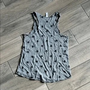 Alternative Apparel Gray Tank Top with Black Stars thumbnail 4
