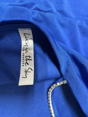 Lucy In The Sky - Royal Blue One Shoulder Formal Gown - Size S - NEW Without Tag thumbnail 11