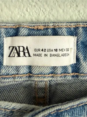 Zara Distressed Jean. Size 10 thumbnail 5
