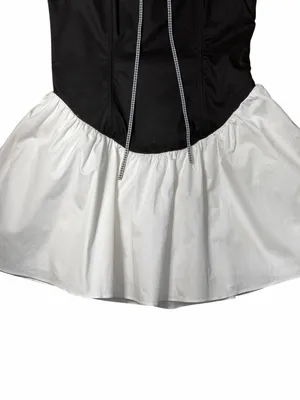 For Love & Lemons Black and White Annabelle Mini Dress Womans M thumbnail 4