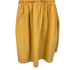 Madewell Flutter Sleeve Square Neck Mini Dress Marigold Yellow Summer Size Large thumbnail 3