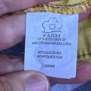 Farm Rio Women's Bright Yellow Cut Off Shorts Size 36 (28" Waist) thumbnail 7