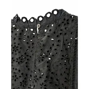 Veronica Beard Calisata Black Coquette Eyelet Ruffle Cotton Blouse Top Sz 0 NWOT thumbnail 7