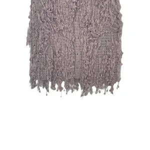Umgee Women's‎ Cardigan Wrap Shaggy Open Front Fringe Vest Sleeveless Grey Large thumbnail 5