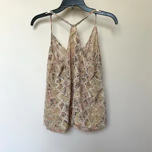 Silk E Eloise By Anthropologie Tank Top Lg Pink Snake Print Edgy Exotic Indie thumbnail 3