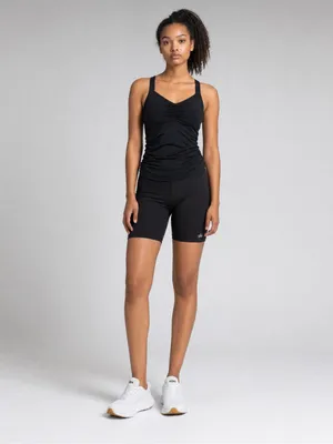Ally Ruched Scoop Neck active wear Cami Tank Top pickle ball running sporty gym thumbnail 2