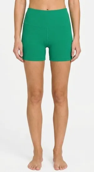 Zenana Outfitters Brushed Microfiber Wide Waistband Biker Shorts‎ - Green - Small thumbnail 1