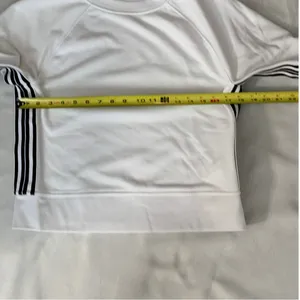 Athleta 24/7 Striped Crew Sweatshirt - White Black‎ Stripe - Size xs thumbnail 7