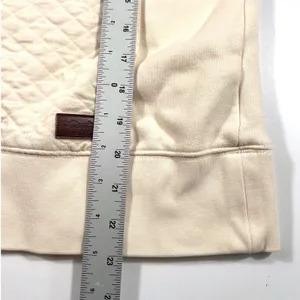 L.L. Bean Small Quilted Quarter Zip Pullover Cream EUC Outdoor Fall Cozy thumbnail 11