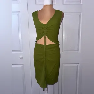 NWOT Free‎ People Laila Mini Dress in Calla Green Size LARGE thumbnail 4