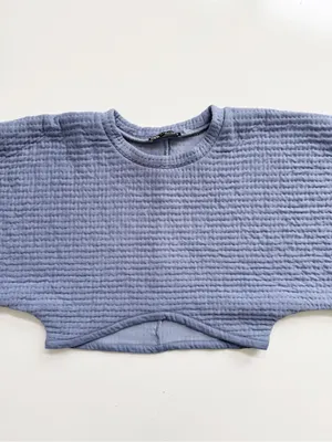 Zara Quilted Cropped Sweatshirt Size Medium thumbnail 5