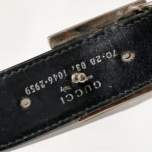 Gucci 90s Era G Logo Skinny Belt with Box Black Patent Leather‎ thumbnail 3