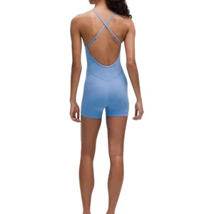 Lululemon Align Cross-Back Bodysuit 4" Pool Party thumbnail 3