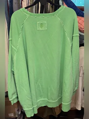 NWOT Free People FP Movement One To Beat Pullover - Voltage Green - Small thumbnail 9