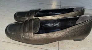 Prada Womens Loafers Flats Metallic Gold Size‎ 36.5 thumbnail 1
