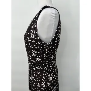 Jessica Howard Dress Womens 8‎ Brown Polka Dot Rockabilly Ruched Midi Retro thumbnail 4