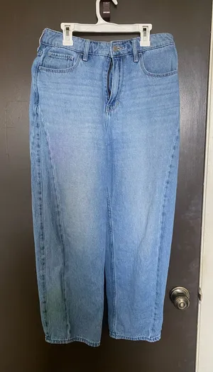 Hollister Light Blue Straight Wide Leg Women's Jeans thumbnail 1