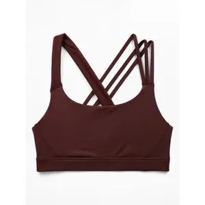 New Athleta M Train Free Sports Bra Medium Cup A-C Garnet thumbnail 3