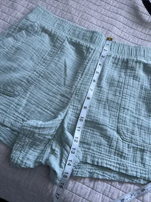 Gap gauze, cotton pull on elastic waist casual beach shorts L thumbnail 8
