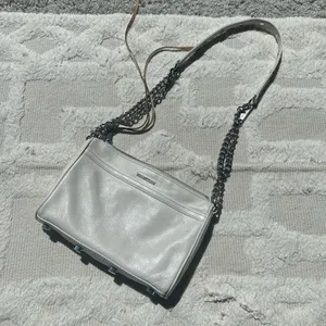 Rebecca minkoff white mini mac convertible cross body shoulder bag with silver thumbnail 2