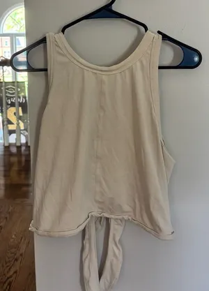 Cream Lululemon Tank Top With Bow Detail thumbnail 1