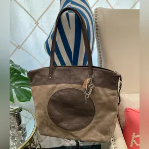 Coach Laura Large Tote With Tan And Metallic‎ Brown Leather thumbnail 12