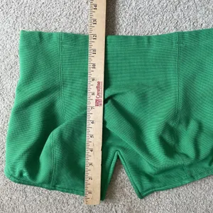 Maeve by Anthropologie Corset Style Crop Top Strapless Green Women's Size Large thumbnail 10