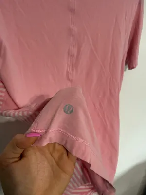 Lululemon Devotion Short Sleeve Tee
Classic Stripe White Pink Shell / Pink Shell thumbnail 2