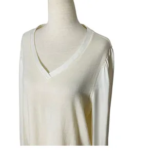 CHICO'S Cashmere Blend Balloon Sleeve Sweater thumbnail 5