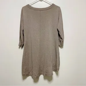 Alice & Olivia Tan Short Sleeve Crew Neck Tunic Sweater thumbnail 6