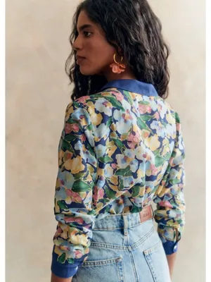 Sézane x Aimie Pierro NWT Shirt in Poetry Blue Floral Button Down Shirt 40 / 8 thumbnail 5