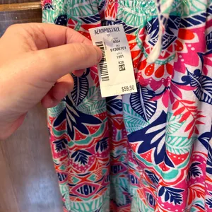 NWT Aeropostale Small Maxi Dress Spaghetti Strap Colorful Tie Back Summer‎ thumbnail 7