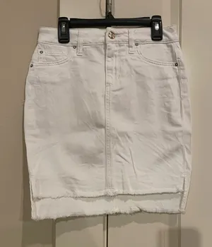 Joe’s Jeans White Denim Skirt 24 EUC thumbnail 1