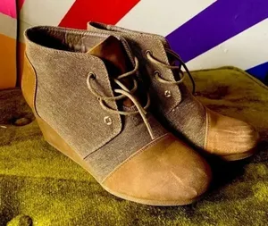 Pierre Dumas Brown Leather Booties Size 8‎ EUC! 019 thumbnail 1