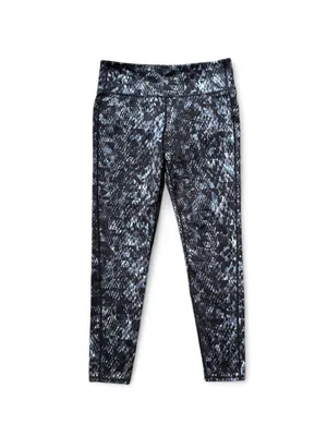 Athleta Chaturanga Legging Black & Gray Snake-Print Size Large Athleisure Sporty thumbnail 2