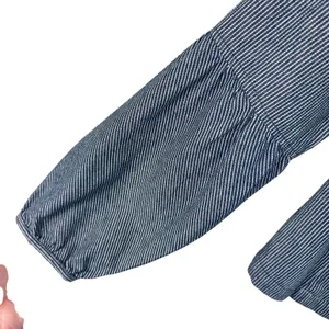 Live A Little Blue White Pinstriped Full Zip‎ Collared Jacket Pockets Size S thumbnail 6