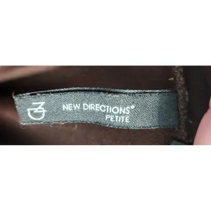 New Directions Petite Brown‎ Long Sleeve Soft Stretch Knit Top Blouse PXL thumbnail 3