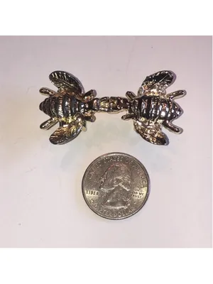 Vintage Gold Tone Bee Queen Bee Retro Boho Belt Buckle thumbnail 4