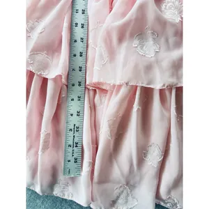 Vintage Womens Dance Dress Prairie Western Cottagecore Bubblegum Pink Ruffles thumbnail 5