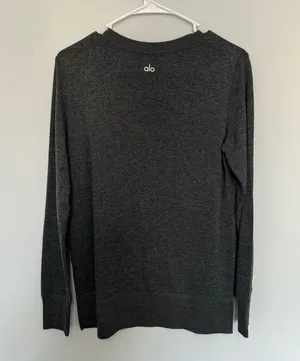 Alo Dark Gray Long Sleeve Top thumbnail 5