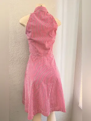 Ralph Lauren Sport red and white striped halter-style sleeveless shirt dress 2 thumbnail 14
