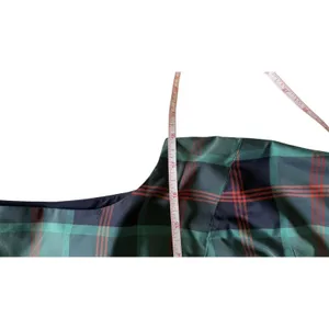 Women's Plaid Midi Dress Green Blue Size M Sleeveless Fit & Flare Tartan Preppy thumbnail 5