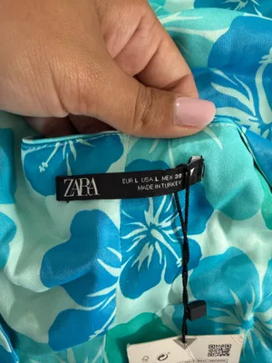 Zara Satin Hawaiian Print Top thumbnail 6