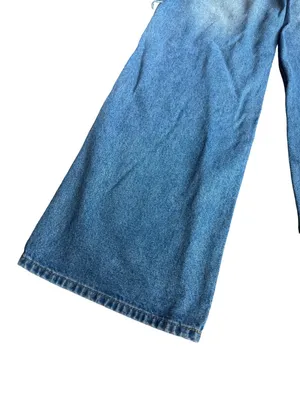 Edikted Wide Leg Jeans Medium Wash Denim Y2k Retro 2000s Cotton Size Small Women thumbnail 12