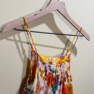 Anthropologie Size Small Multi Floral Smocked Cami thumbnail 4