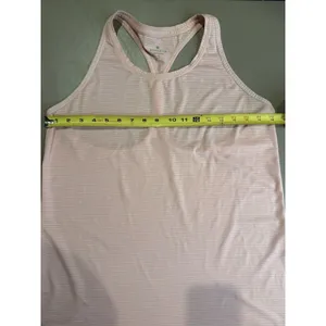 Athleta Racerback Top Women’s Large L Striped Peach pink Performance Yoga Gym thumbnail 7