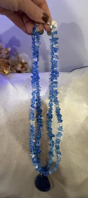 Blue Quartz Statement Necklace – Hand-Strung, One of a Kind thumbnail 6