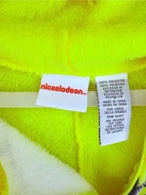 SpongeBob square pants adult large zip from one piece jumper Halloween costume thumbnail 4